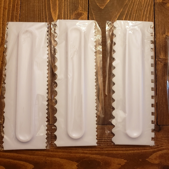 NEW - Cake frosting icing scraper comb smoother cake decorating tools set of 14 - Picture 9 of 10